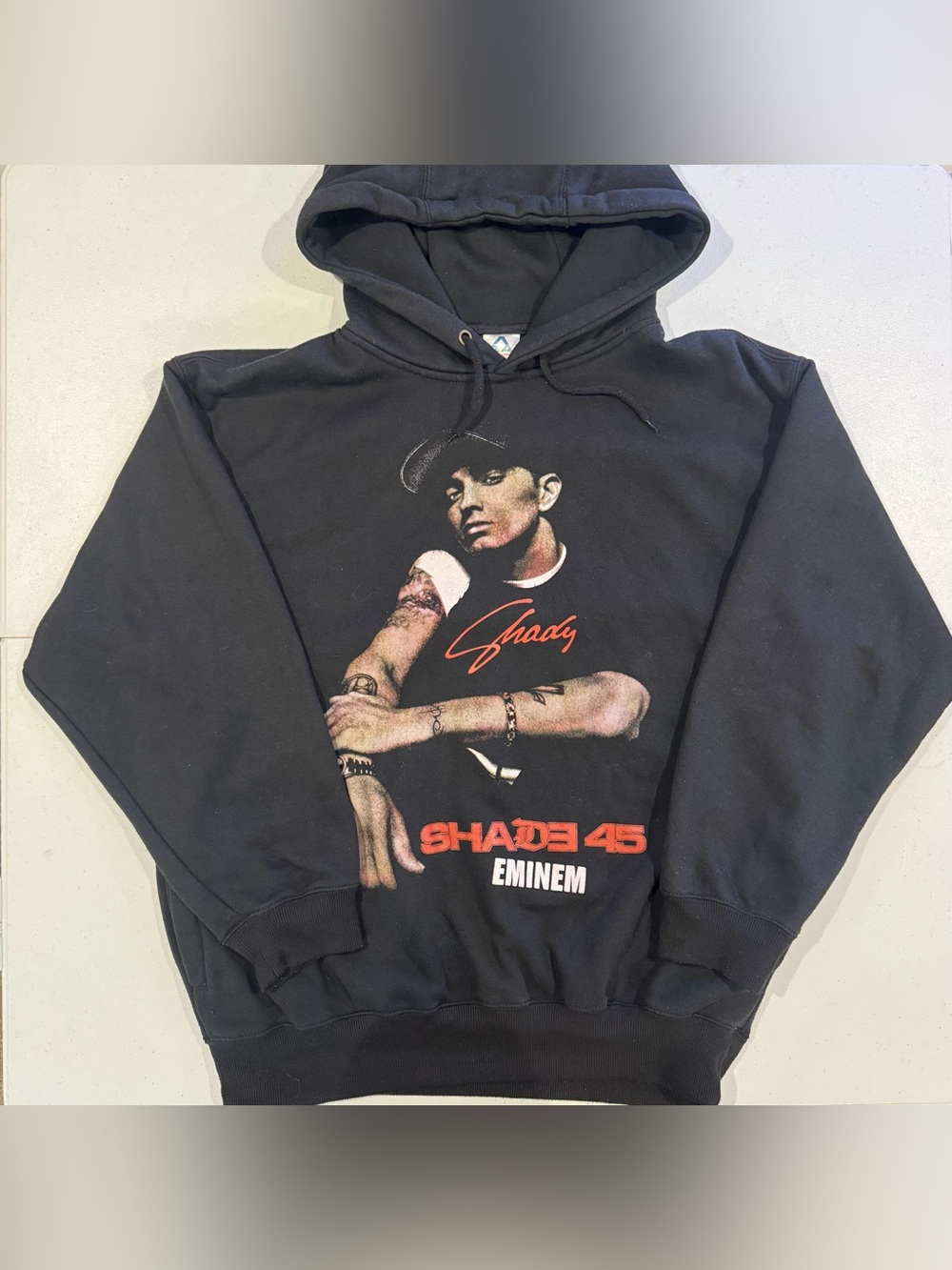Vintage Y2K Eminem Shade 45 Shady Hoodie size Large rap tee t shirt